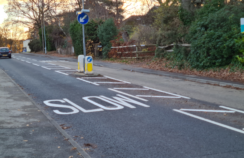 New road markings on roads across the borough